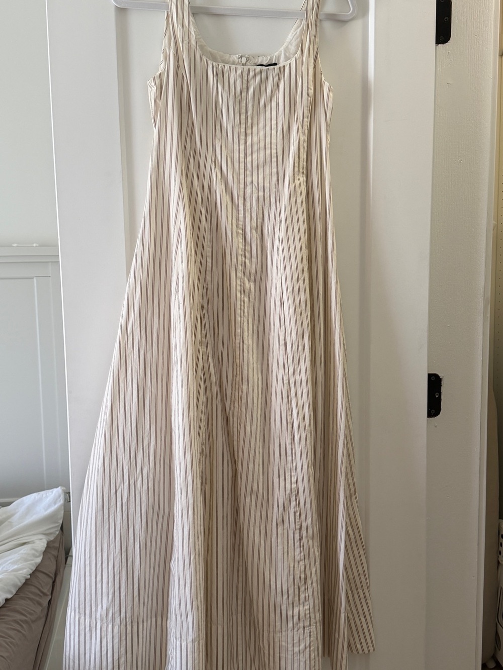 Halogen Beige Striped Maxi Dress-Skirt